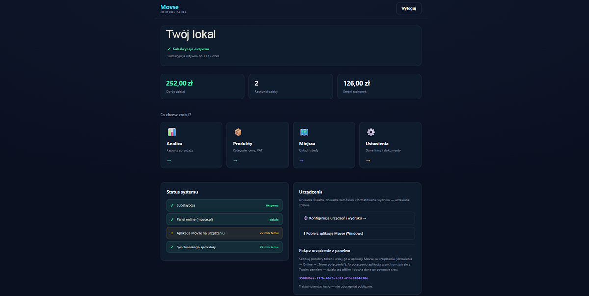 Panel online Movse — pulpit z podsumowaniem dnia